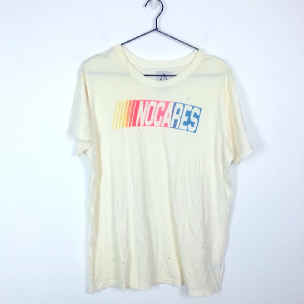 UNIF No Cares Nascar Graphic Tee Short Sleeve Top - Picture 1 of 6